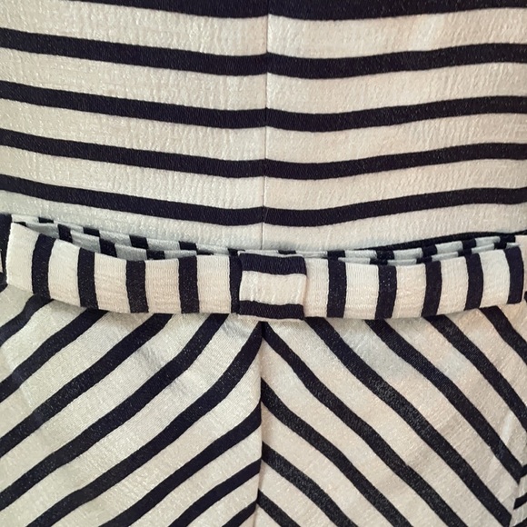 NWT Taylor Navy Striped Fit & Flare Dress Size 14 - Picture 8 of 16